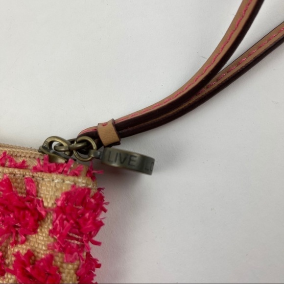 Live Love Loft Wristlet Tan and Pink - Picture 6 of 7